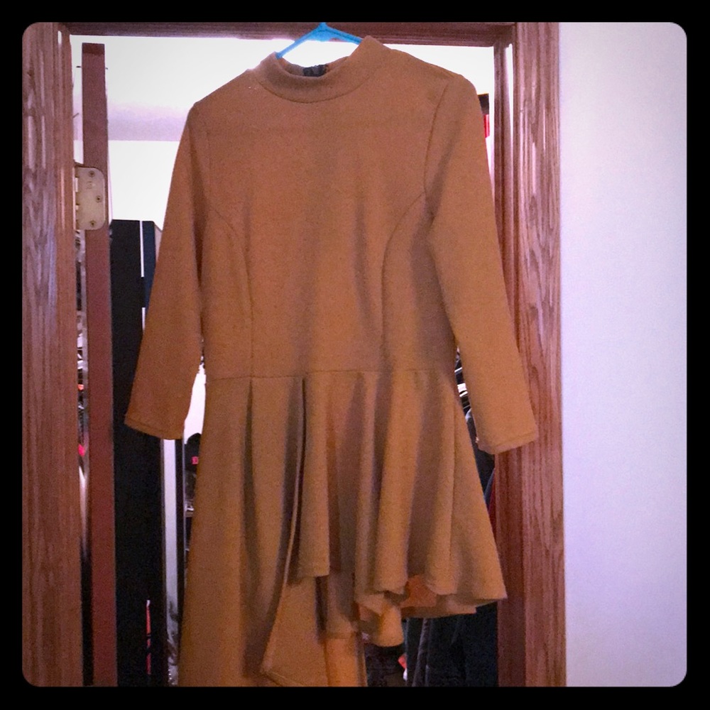 Peplum mustard top